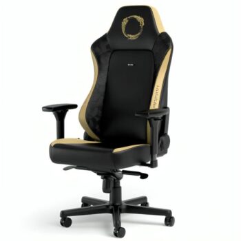 Silla Gamer Premium Cuero Sintético NobleChairs Hero THE Elder Scrolls Negra/Dorado